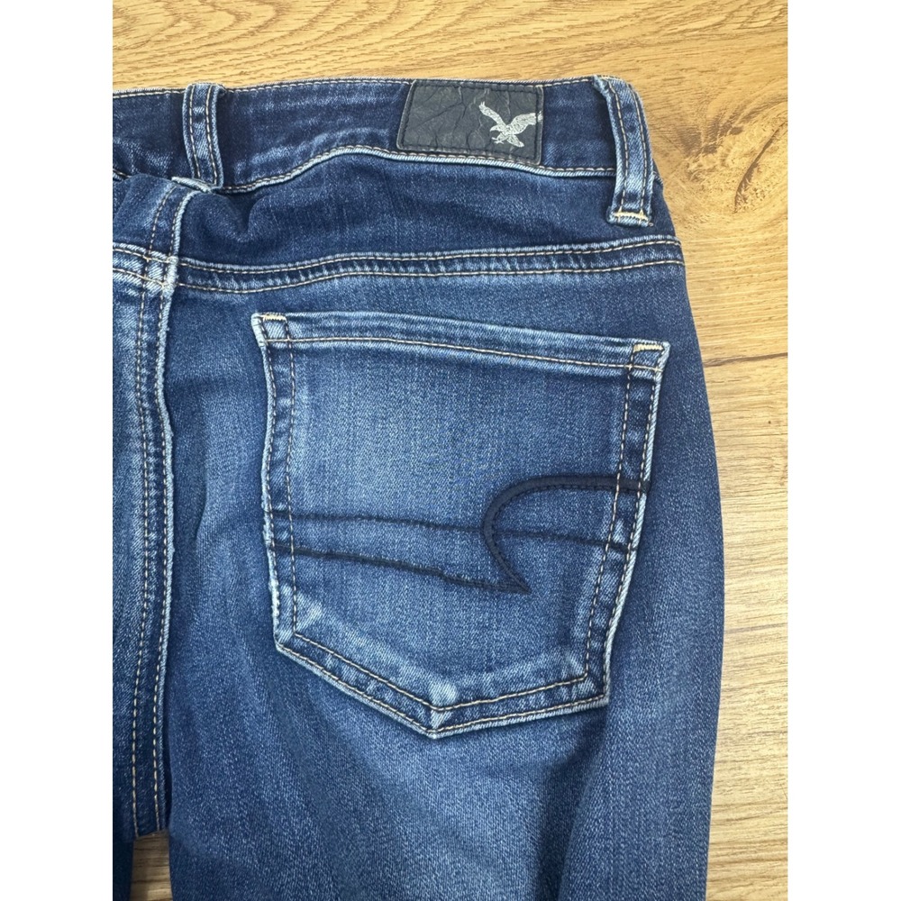 American Eagle Super Stretch Jeans Womens 0 Dark Wash Skinny Denim - Picture 8 of 16